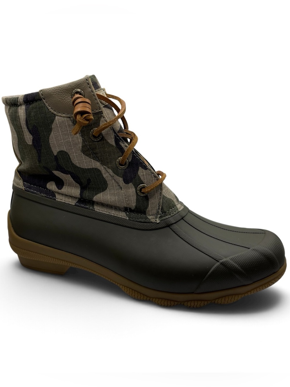 Sperry Syren Gulf Camo Driftwood Duck Boot Waterproof Women’s Size 7M